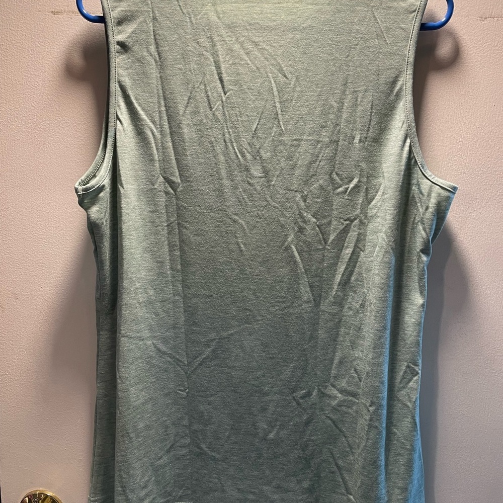 NWOT Sleeveless V-Neck Tank Top - Sage Green - Picture 2 of 5